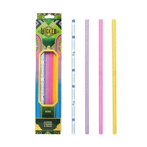 CharCharms 4pk 30oz Water Bottle Straws Wicked 2 Glinda - 1 of 4