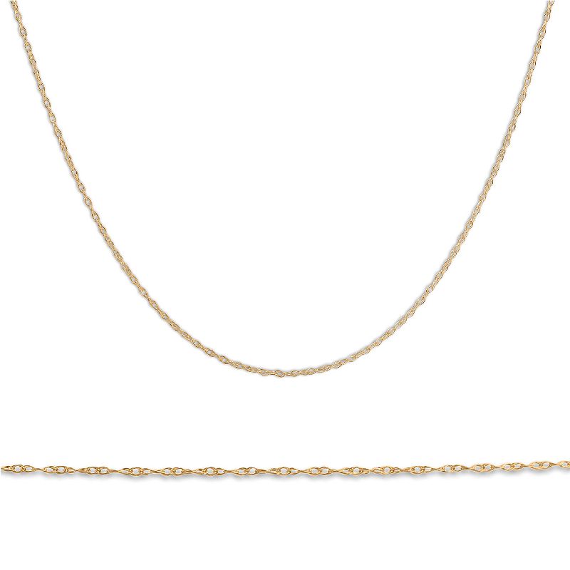 Pompeii3 Solid 10k Yellow Gold 18" Dainty Chain With Spring Ring, 1 of 5