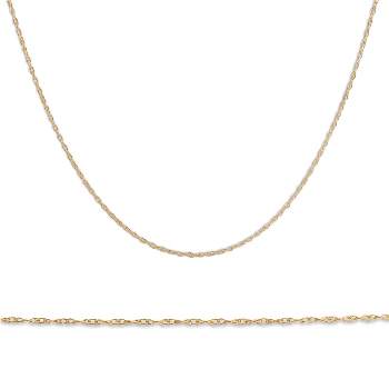 Pompeii3 Solid 10k Yellow Gold 18" Dainty Chain With Spring Ring