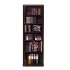 Atlantic Canoe Curved Multimedia Cabinet Brown: Media Storage Cabinet with 7 Shelves, Holds 231 CDs - 2 of 4