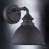 Urban Ambiance Luxury Hammered Outdoor Wall Light,  9-3/4" x 8",  Midnight Black Finish, UHP1174 - 2 of 4