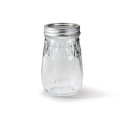 Ball 64 Ounce Wide Mouth Amber Glass Mason Canning Jar with Lid, 2 Pack 