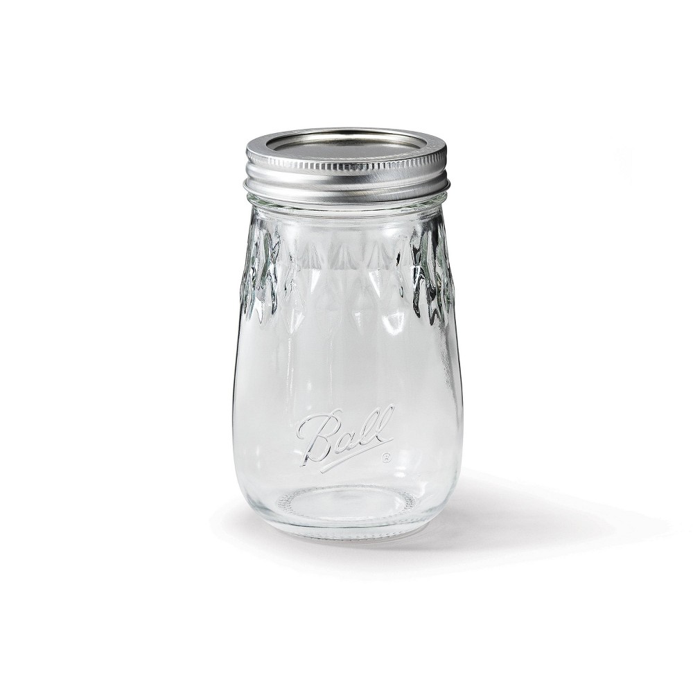 Photos - Food Container Ball 16oz. 4pk Flute Glass Mason Jar Lid and Band 