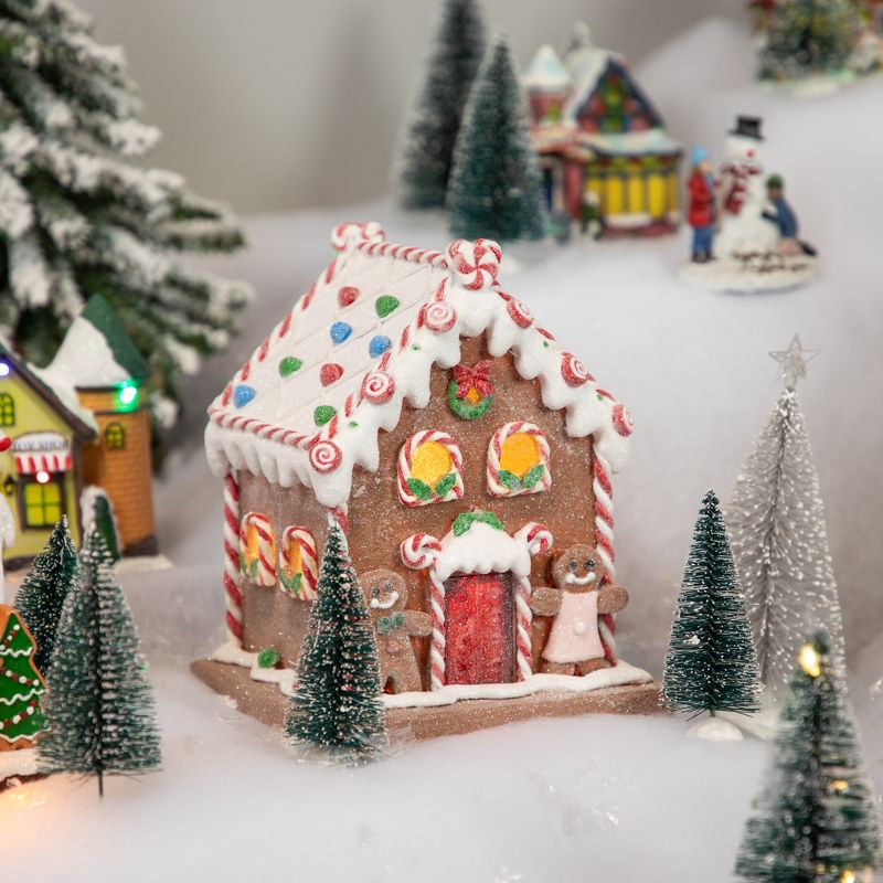 Northlight 7.5" Pre-Lit LED Gingerbread Candy House Christmas Decoration, 2 of 7