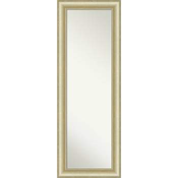 Amanti Art Textured Light Gold Non-Beveled On the Door Mirror, Full Length Mirror, Wall Mirror 53 in. x 19 in.