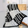 Slickblue Fashion Stripes Patchwork Throw Blanket, 61x86.6 inches, Down Alternative Filling, Soft & Warm for Sofa & Bed - 2 of 3
