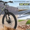 VASIP 24'' Mountain Bike for Boys & Girls,Shimano 21-Speed & Dual Disc Brakes,Steel Frame with Front Suspension for MTB Trails,Gray - 2 of 4