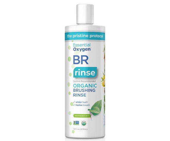Essential Oxygen Peppermint Organic Brushing Rinse - 16 fl oz