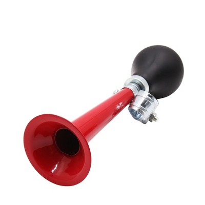X AUTOHAUX Bicycle Air Horn Hooter Bugle Squeeze Rubber Bulb Trumpet Bell Bike Bells Red 8" x 2.3" 1 Pc