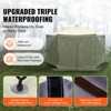 VEVOR Pop Up Gazebo Tent, Pop-Up Screen Tent 6 Sided Canopy Sun Shelter with 6 Removable Privacy Wind Cloths & Mesh Windows, Army Green - 4 of 4