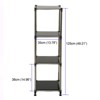 Yukimo 49"H 4-Tier Heavy Duty Stainless Steel Storage Shelving Unit, 100lbs/Shelf Capacity for Indoor/Outdoor Organization, Black - 3 of 4