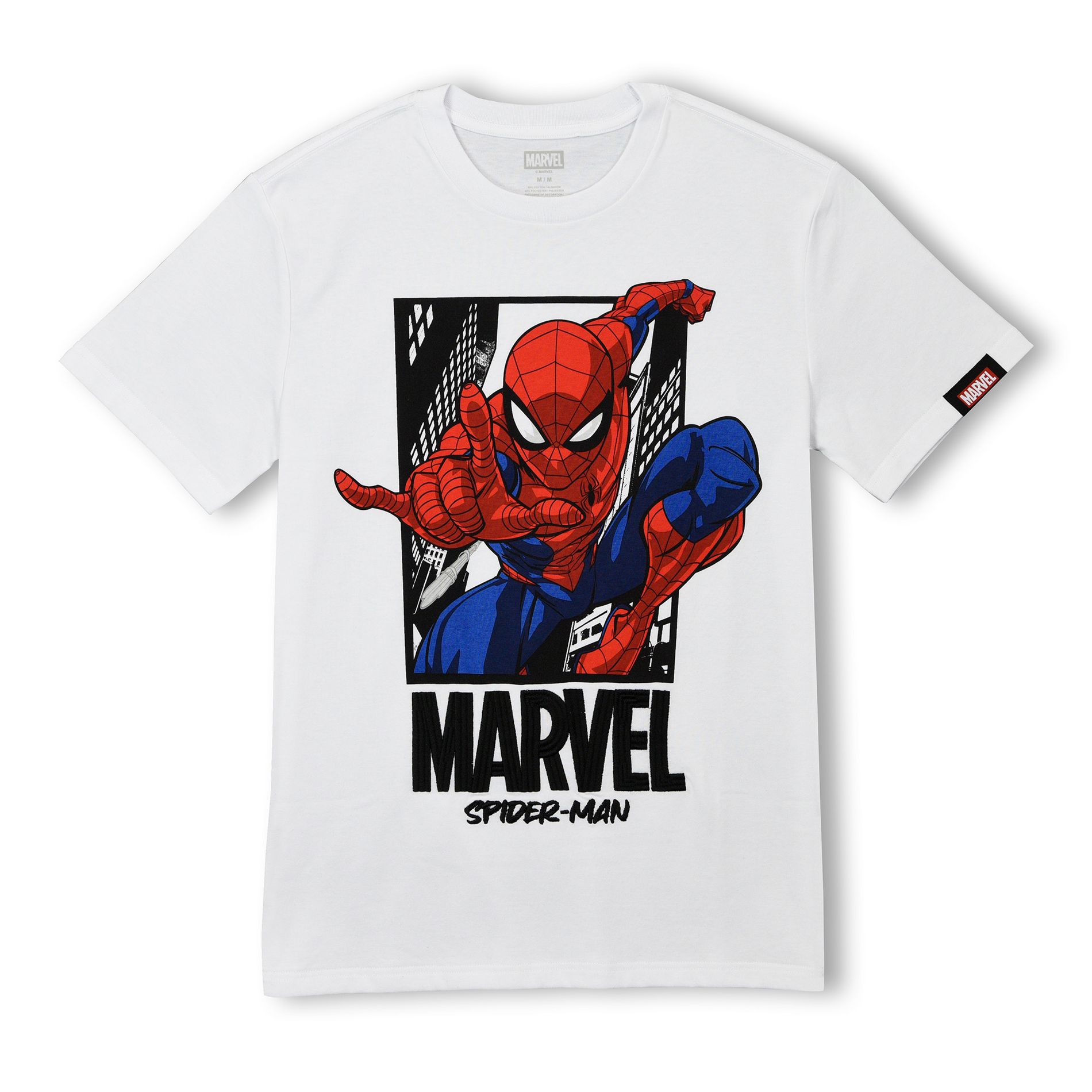 Mens Marvel: Spider-Man Friendly Neighborhood Logo T Shirt - Multi-Color - X Large
