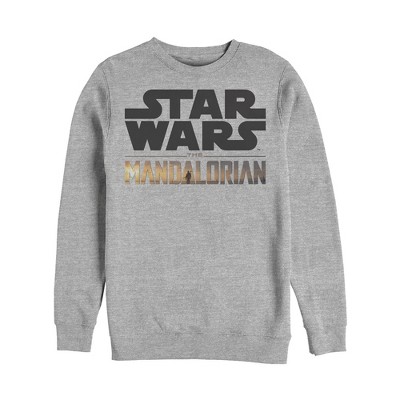 sin embargo Cambiarse de ropa Original Men's Star Wars The Mandalorian Double Logo Sweatshirt : Target