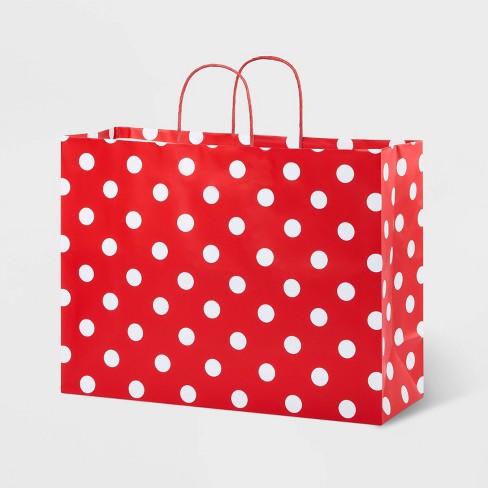 Large Dots Gift Bag Red - Spritz™ : Target