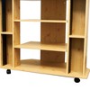 35" Natural Wood TV Stand with Mixed Shelving and 85 lbs Weight Capacity for Living Room and Bedroom - 3 of 4