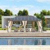 EROMMY 12'x20' Hardtop Gazebo, Permanent Outdoor Aluminum Patio Gazebo with Aluminum Composite Double Roof for Patio Lawn and Garden - 3 of 4
