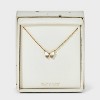 14K Gold Dipped Cubic Zirconia Mother of Pearl Butterfly Necklace - A New Day™ Gold - 3 of 4