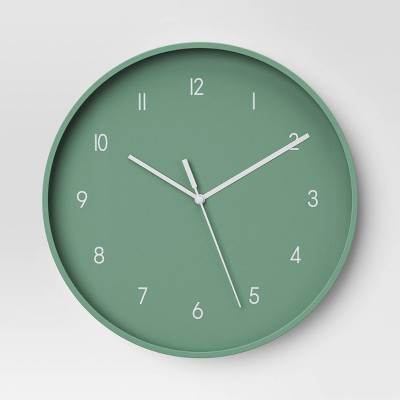 12" Wall Clock Green - Room Essentials™