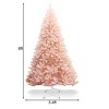 Costway 6ft/7ft Pink Christmas Tree Hinged Full Fir Tree Metal Season - 4 of 4