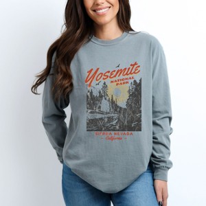 Simply Sage Market Yosemite National Park Sierra Nevada Garment Dyed Long Sleeve - 1 of 4