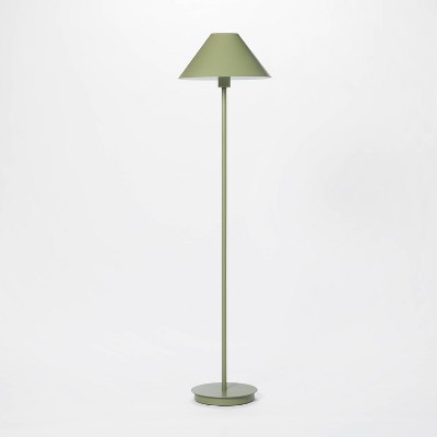 Stick Metal Floor Lamp Green Iron