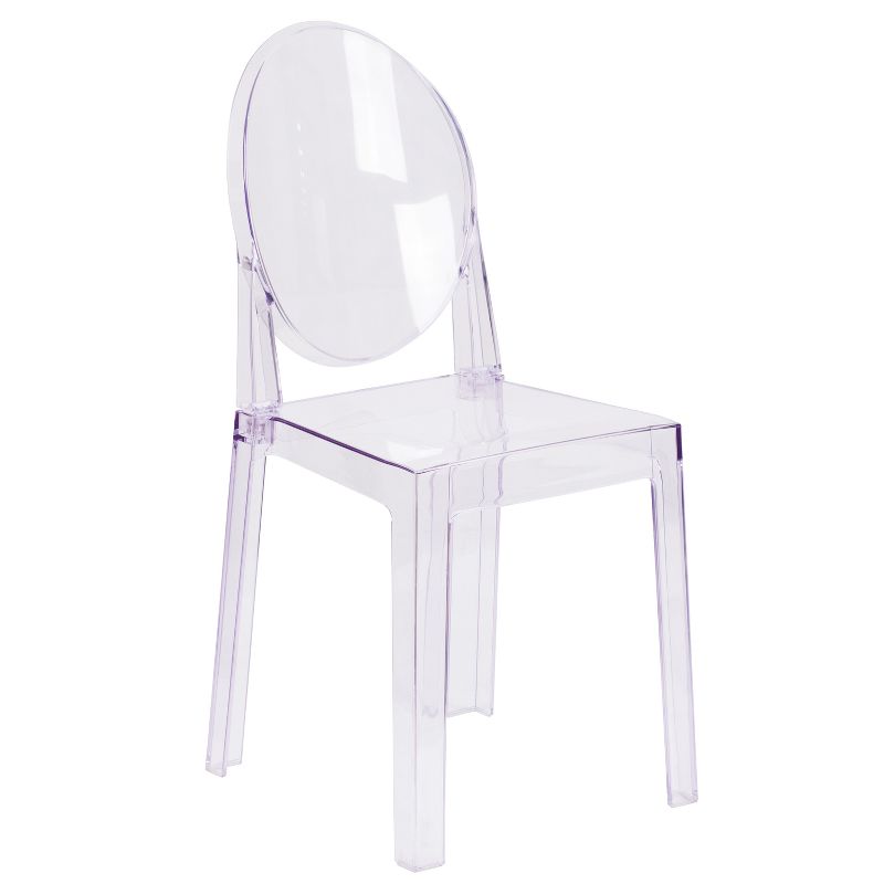 Emma and Oliver Ghost Chair with Oval Back in Transparent Crystal, 1 of 11