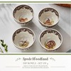 Spode Heritage Collection Woodland Animal Dip Bowls - Set of 4 Porcelain, 4 Inch Snack or Dessert Bowls with Floral Border, Dishwasher, Microwave Safe - 2 of 4