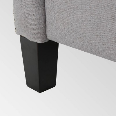 Handcrafted Light Gray Fabric Tufted Recliner Chair