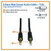 Tripp Lite 3.5-mm Male/Male Stereo Cable for Microphones, Speakers, and Headphones, Black - image 2 of 2