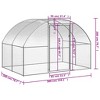 vidaXL Outdoor Chicken Coop 9.8 ft.x6.6 ft.x6.6 ft. Galvanized Steel - 4 of 4