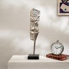 TopComfy Decorative Object Set of 2 Modern Abstract Aluminum Sculptures with Black Base for Contemporary Decor, Gold, 4.5"*4.5"*22.5" - 4 of 4