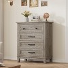 34.8" Tall 4 Drawer Dresser – Chic Concave Drawer Design, Large Storage, Modern Freestanding Closet Chest for Bedroom or Living Room - 4 of 4