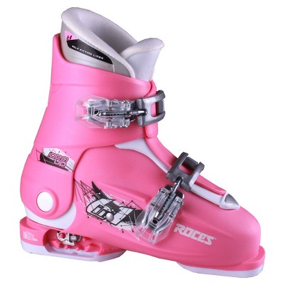pink and white boots