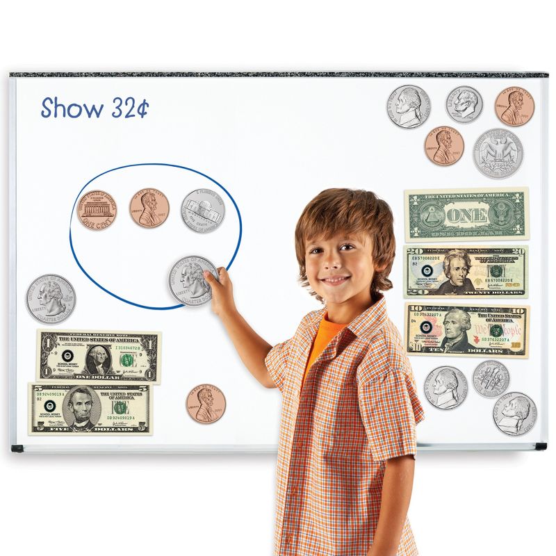 Learning Resources Double-Sided Magnetic Money - 45 pieces, Ages 5+ Play Money for Kids, 3 of 6