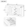 59'' Farmhouse Sideboard Buffet with Adjustable Shelves, 3 Drawers & 4 Doors, Large Storage Cabinet for Dining Room-3irtyhousy - 4 of 4