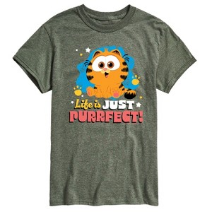 Men's - Garfield - Life Is Just Purrfect Short Sleeve Graphic T-Shirt - 1 of 4