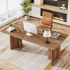 Okak Vintage Wood Large Executive Desk Rectangle Dining Table,Long Modern Kitchen Dinner Table for Dining Room,Breakfast Nook - 2 of 4