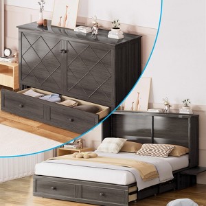 Mjkone Modern Queen Size Murphy Bed with Mattress - 1 of 4