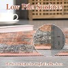 6x9 Vintage Floral Rug, Low Pile, Bedroom, Stain-Resistant, Boho Carpet, Non-Slip, Distressed Lightweight Throw for Bathroom, Laundry, Brick Red. - 4 of 4