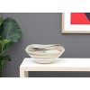 HomeRoots Set of Two 6" Taupe And White Alabaster Glass Square Candy or Nut Bowl - 2 of 4