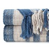 Chanasya Farmhouse Plaid Throw Blanket Knit Decorative Blanket - 3 of 4