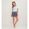 Little Blue House Nautical Whales Women's Cotton Sleep Shorts Multicolored X-Small - 3 of 4