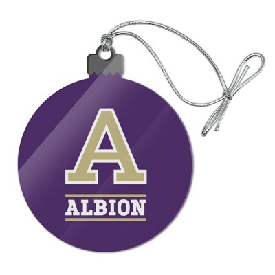 Albion College Primary Logo Acrylic Christmas Tree Holiday Ornament