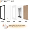 upsimples 20x30 Picture Frame Set of 5, Display Pictures 16x24 with Mat or 20x30 Without, Wall Gallery Photo Frames, Black - 3 of 4