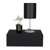 GlasFlength Nightstands Wall Mounted Bedside Table Storage Nightstand Floating Nightstand with Drawer for Room, Black, 13.4"*15.7"*5.1" - 4 of 4