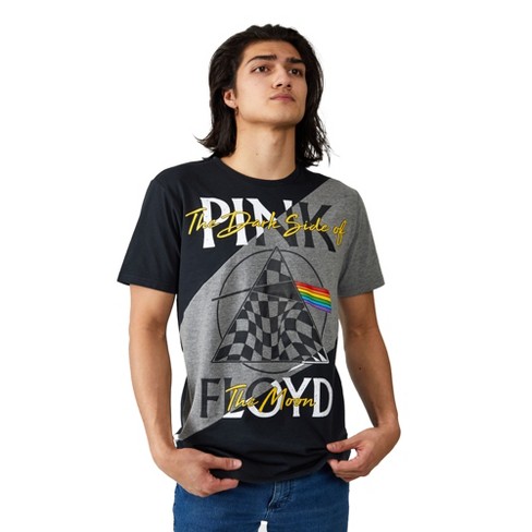 Pink Floyd Dark Side Of The Moon Crew Neck Short Sleeve Split Panel Black Gray Unisex Adult T shirt xxl Target