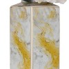 Gulches Square Glass Ginger Jar - Gold & Gray Marble Design with Removable Lid - 2 of 4