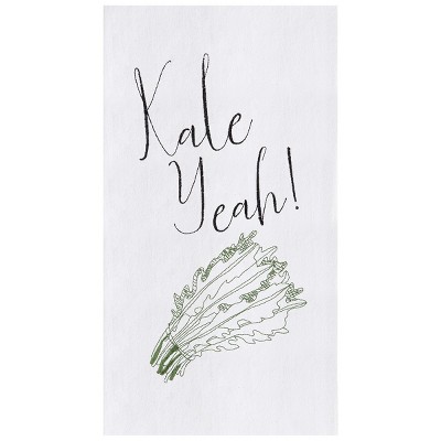 C&F Home Kale Yeah Embroidered Cotton Flour Sack Kitchen Towel Dishtowel
