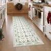 Washable Christmas Rug Xmas Tree Floor Mats with Non-Slip Backing, Kitchen - 2 of 4