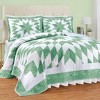 Collections Etc Oversized Classic Star Patchwork Floral Border Quilt - 2 of 3